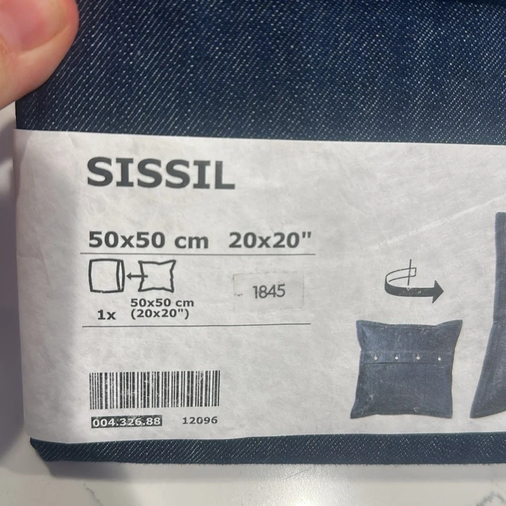 NEW IKEA SISSIL Cushion Cover Denim Blue 20